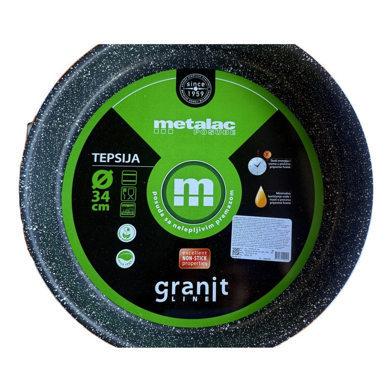 Metalac Granit Line Deep Round Pan 34cm (13.4in) | HE gallery 8600034199491 #2