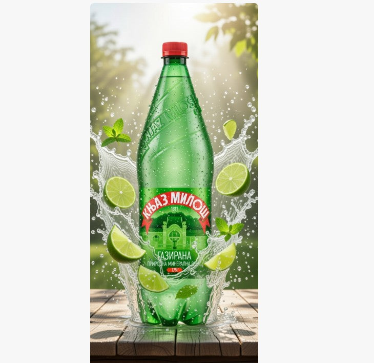 Knjaz Milos Carbonated Natural Mineral Water 1.5 L