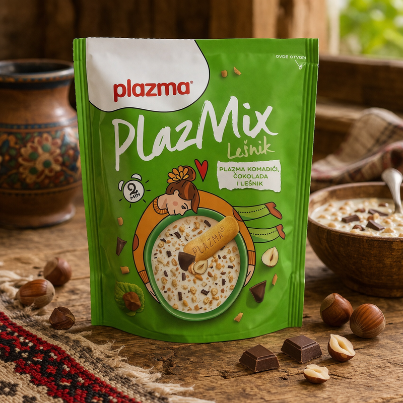 Plazma PlazMix Lesnik Biscuit Mix 70 g — authentic snacks-sweets from Serbia | Hamilton Euromarket