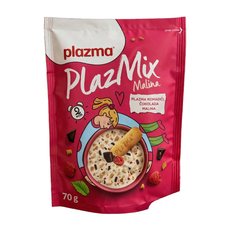 Plazma PlazMix Malina Biscuit Mix 70 g | Hamilton Euromarket