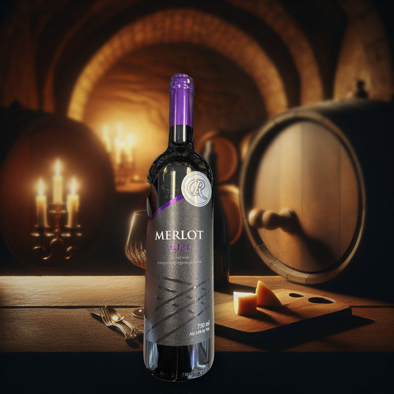 Rubin Merlot Dry Red Wine 2021 750 ml — authentic alcohol from Serbia | Hamilton Euromarket