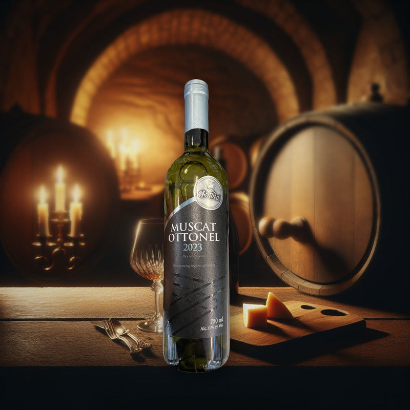 Rubin Muscat Ottonel Dry White Wine 2023 750 ml — authentic alcohol from Serbia | Hamilton Euromarket