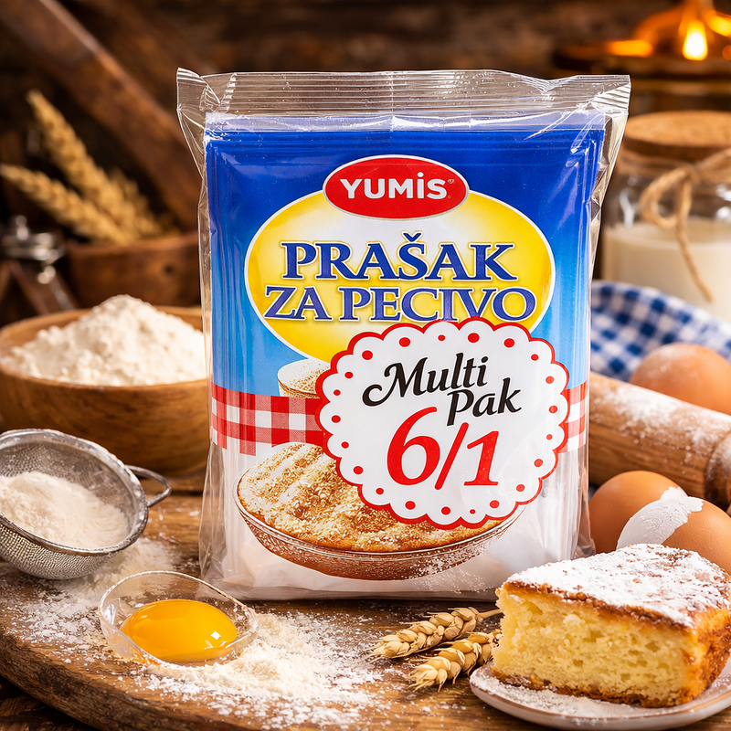 Yumis Prasak za Pecico Baking Powder 6 Pack