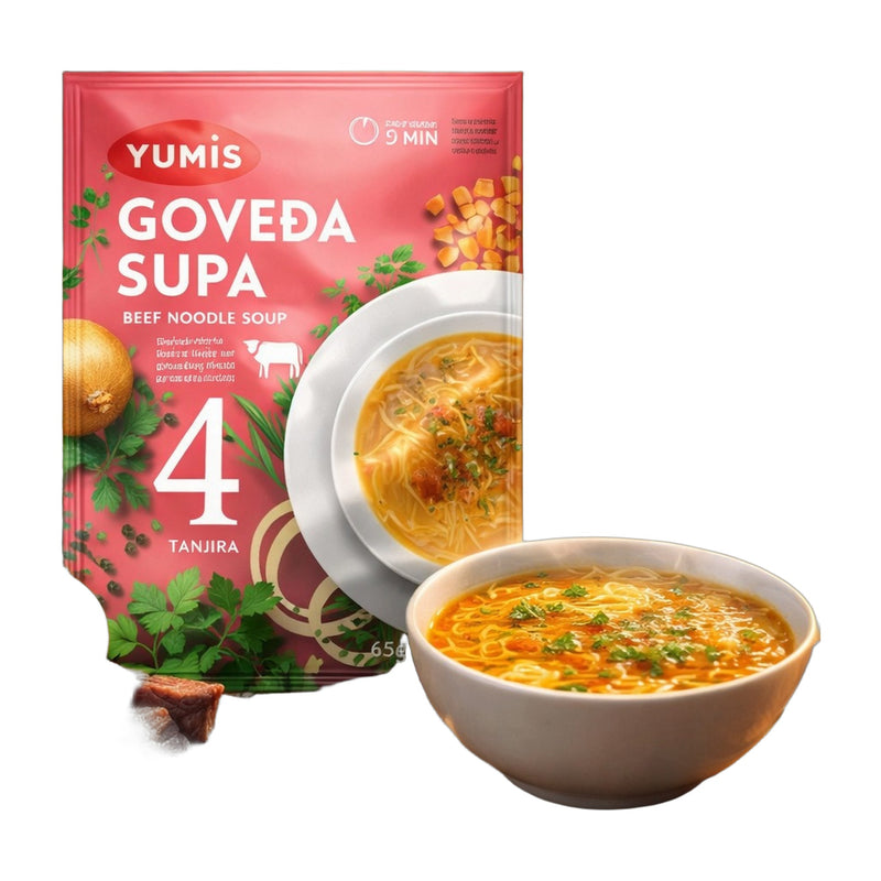Yumis Domaca Beef Noodle Soup 65 g | Hamilton Euromarket
