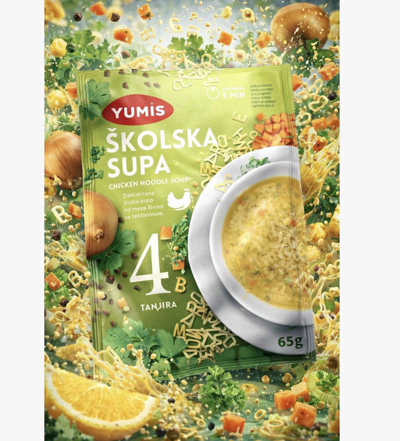 Yumis School Soup Chicken Noodle Soup Mix 65 g