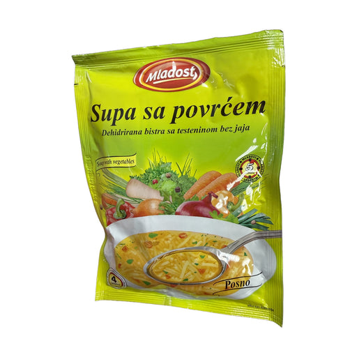 Mladost Soup With Vegetables Dehydrated Clear With Pasta Without Eggs 65g | Hamilton Euromarket