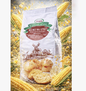 Vega Whole Grain White Corn Flour, Serbian 1kg (2.2lb)