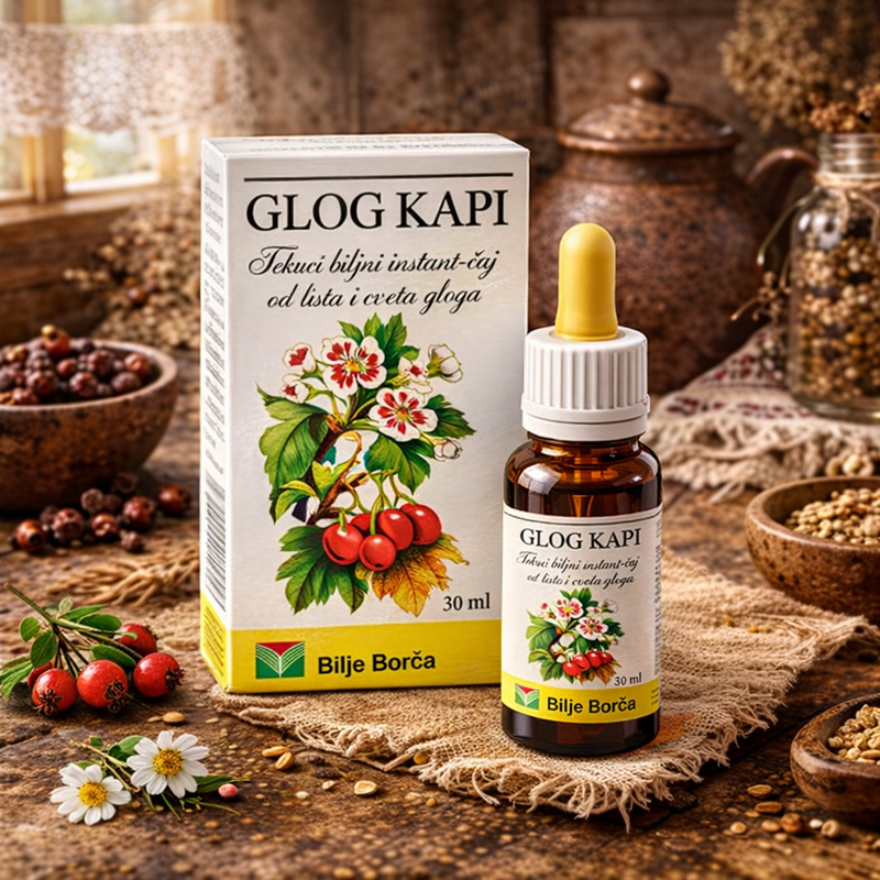 Bilje Borca Hawthorn Drops (Glog Kapi) 30 ml