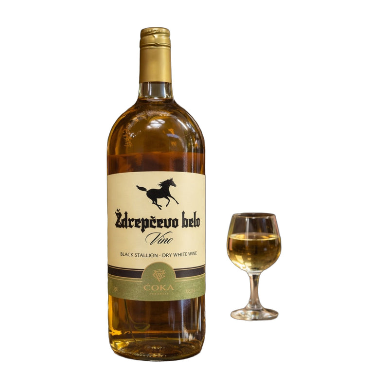 Coka Zdrepcevo Belo Black Stallion Dry White Wine 1 L | Hamilton Euromarket