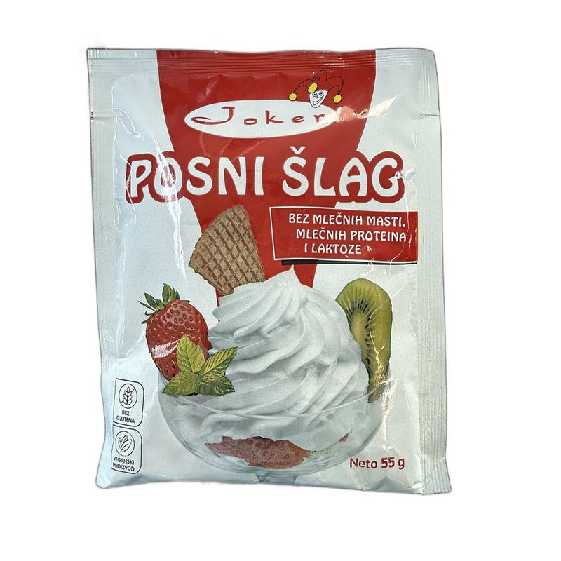 Joker Lenten White Whipped Cream Powder, Serbian Posni Slag 55g (1.9oz) | HE gallery 8600103507790 #3