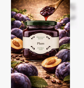 Granny's Secret Plum Extra Jam, Serbian Fruit Spread 670g (23.6oz)