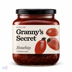 Granny's Secret Rosehip Extra Jam, Serbian Fruit Spread 670g (23.6oz)