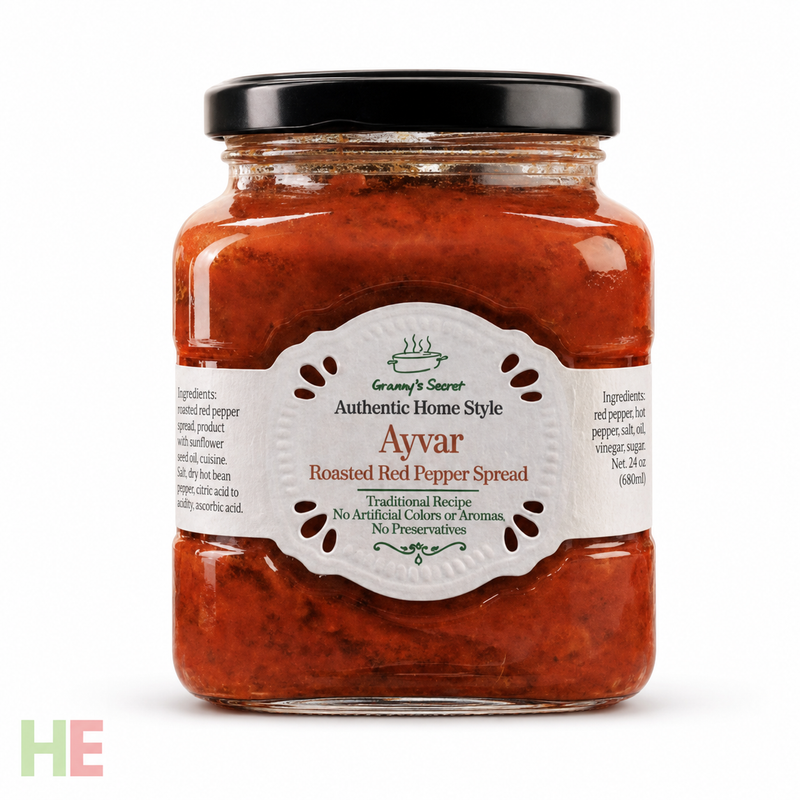 Granny's Secret Mild Ajvar Roasted Red Pepper Spread, Serbian 550g (1.2lb)