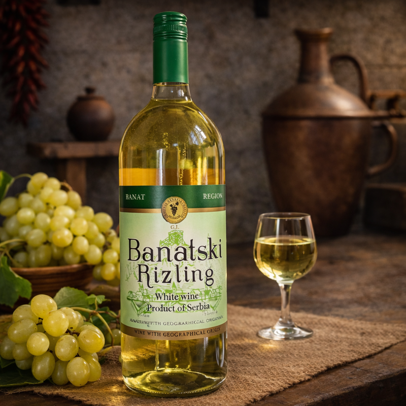 Banatski Rizling White Wine 1 L