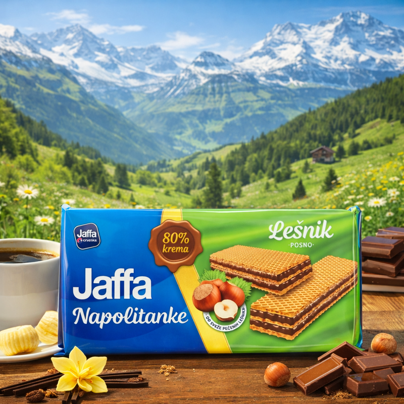 Jaffa Napolitanke Hazelnut Wafer Biscuits 8600114006565
