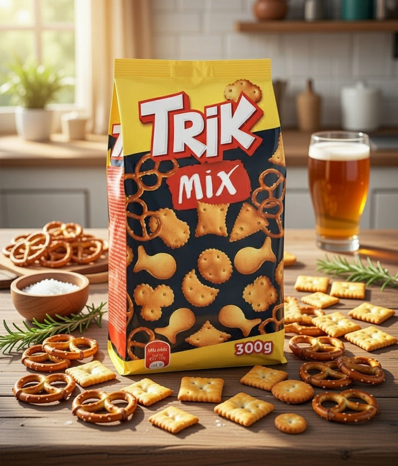 Banini Trik Party Mix Salted Snacks 300 g — authentic snack from Serbia | Hamilton Euromarket