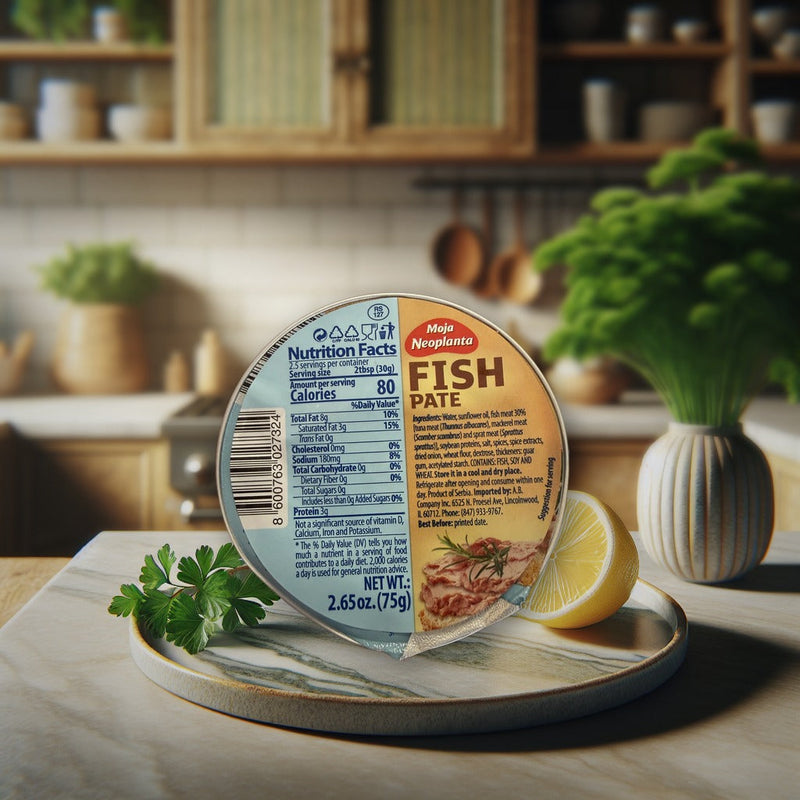 Moja Neoplanta Fish Pate 2.65oz (75g) — authentic pantry from Serbia | Hamilton Euromarket