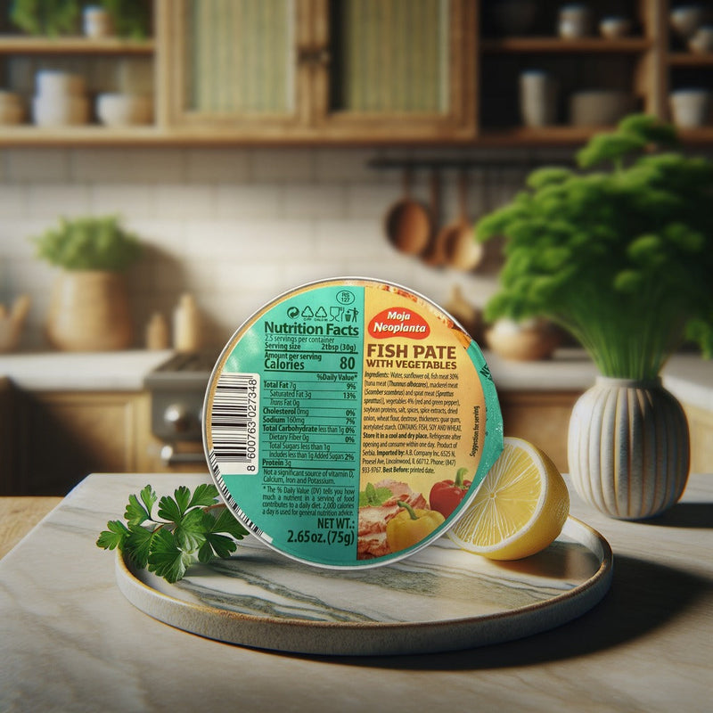 Moja Neoplanta Fish Pate With Vegetables 2.65oz — authentic pantry from Serbia | Hamilton Euromarket