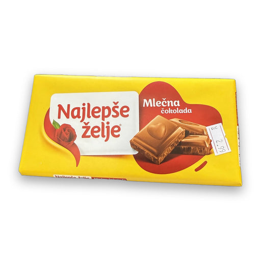 Najlepse Zelje Milk Chocolate Bar