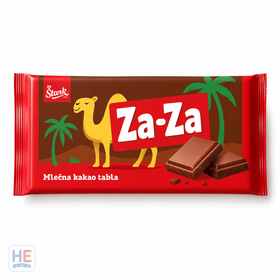 Stark Za-Za Milk Cocoa Chocolate Bar, Serbian 85g (3oz)