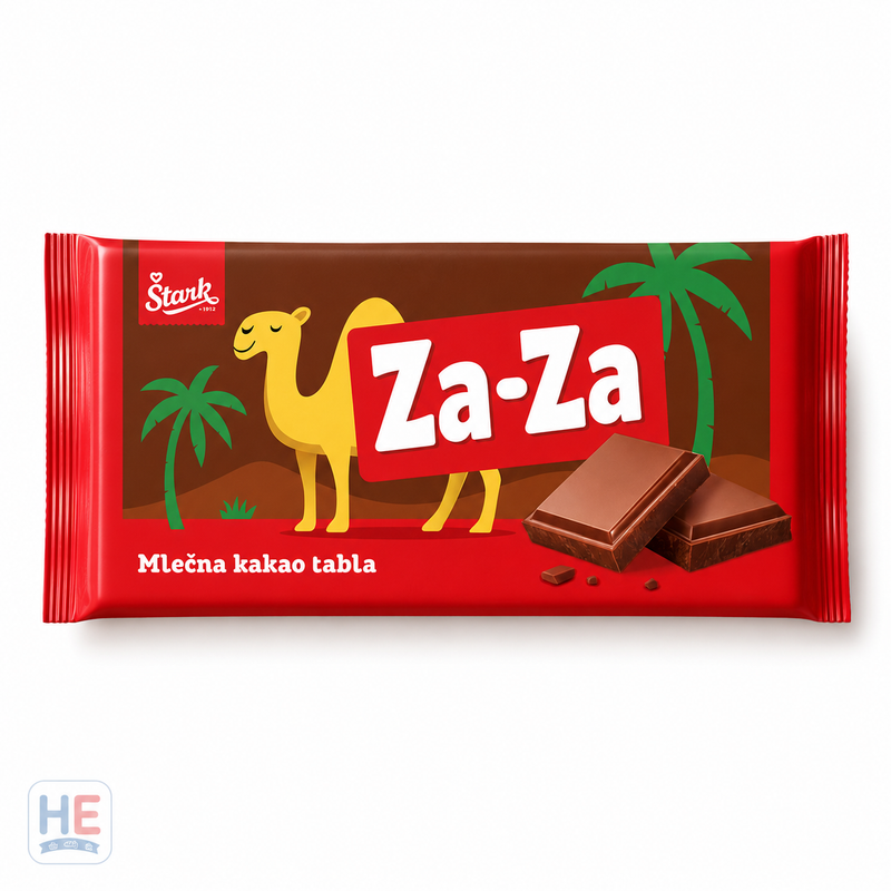 Stark Za-Za Milk Cocoa Chocolate Bar 85g — Serbian Štark revived Yugoslav classic milk chocolate