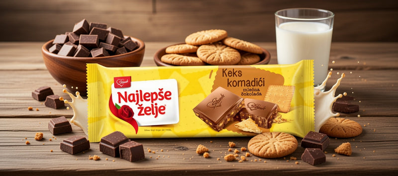 Stark Najlepse Zelje Chocolate with Biscuit 250 g