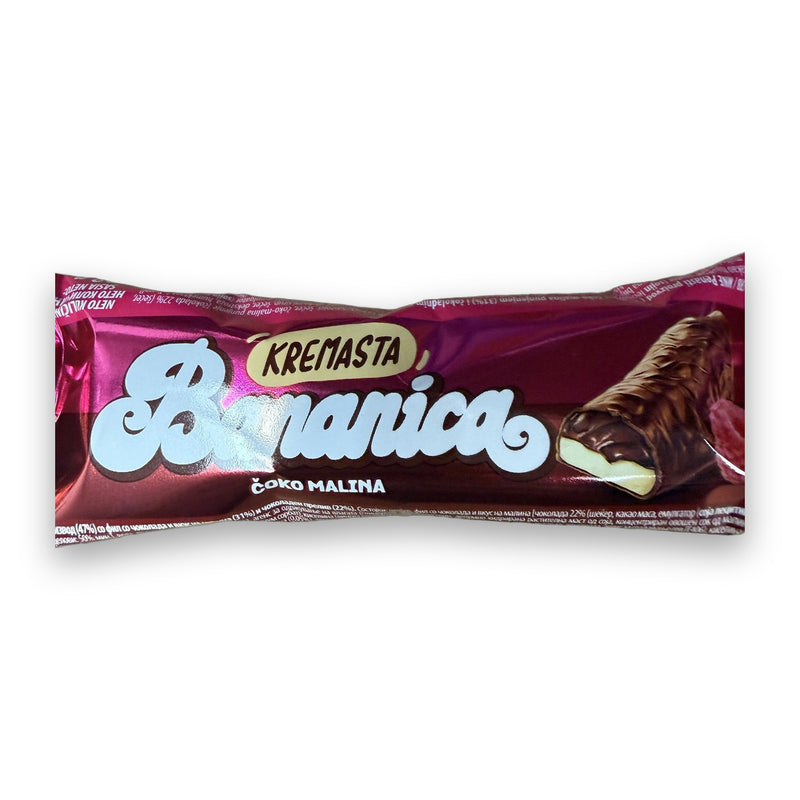 Bananica Kremasta Choco Raspberry Banana Cream Bar