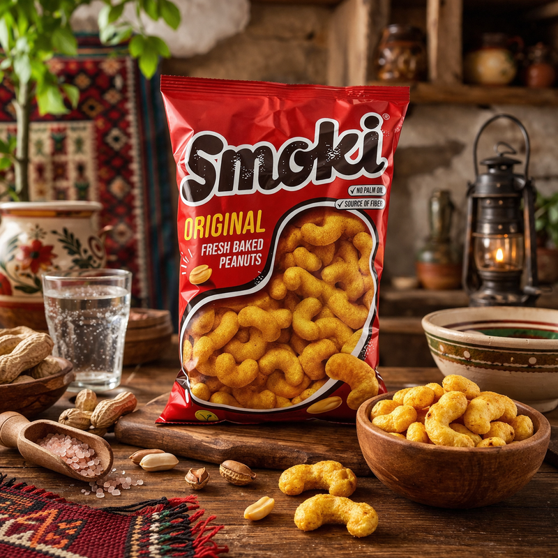 Stark Smoki Original Peanut Flips 50 g — authentic snacks-sweets from Serbia | Hamilton Euromarket