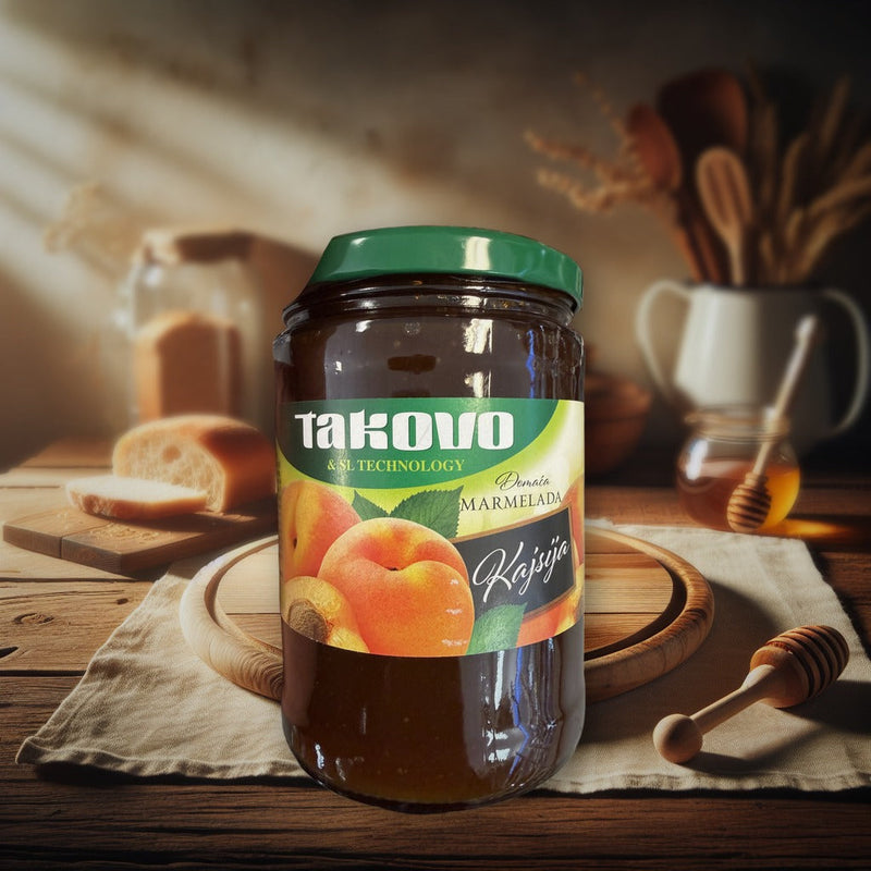 Takovo Domestic Apricot Marmalade 700g — authentic alcohol from Serbia | Hamilton Euromarket