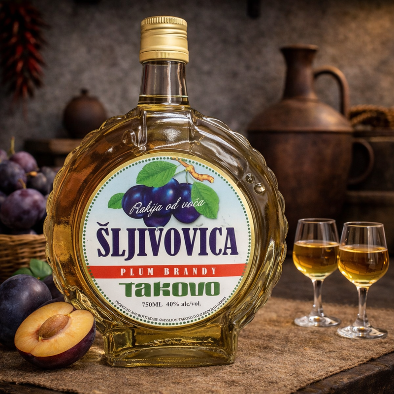 Takovo Sljivovica Plum Brandy 750 mL