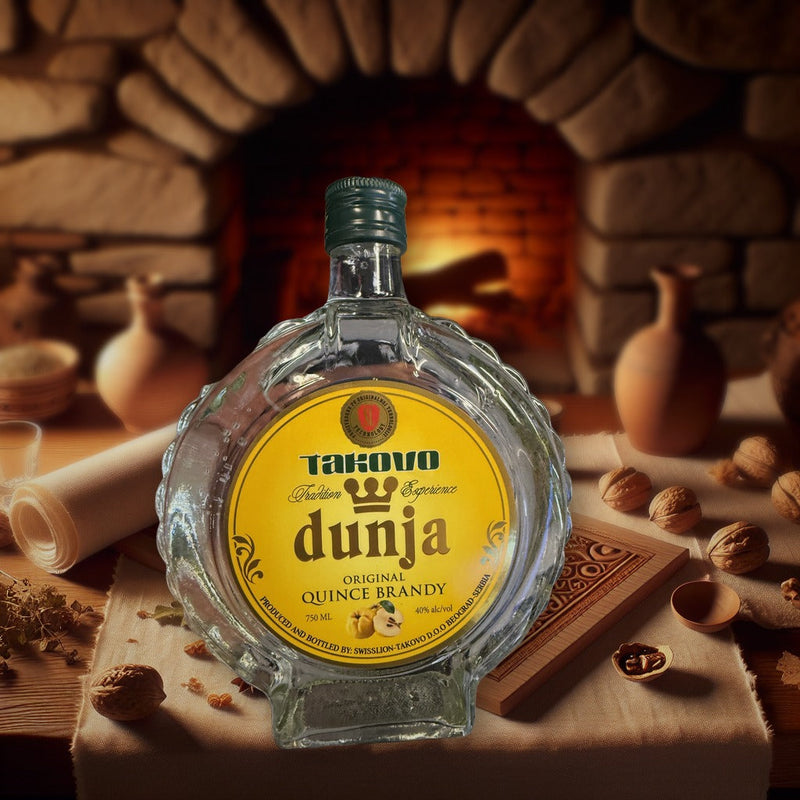 Takovo Original Quince Brandy Dunja 750ml — authentic alcohol from Serbia | Hamilton Euromarket