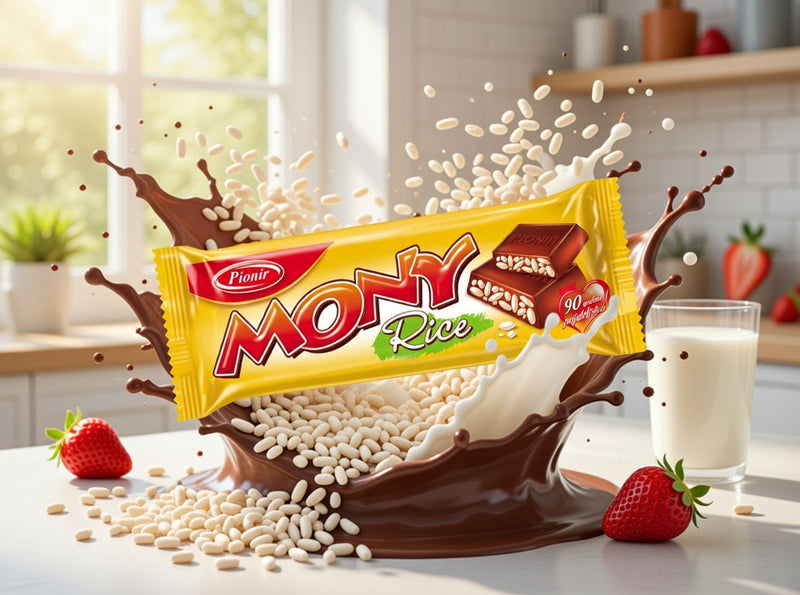 Pionir MONY Rice Milk Chocolate Bar with Puffed Rice 75 g