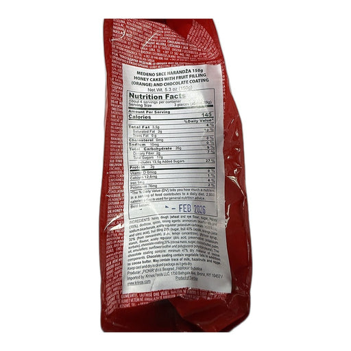 Pionir Honey Heart Orange Chocolate-Coated Honey Cakes 150g (5.3oz) | HE gallery 8602300208449 #2