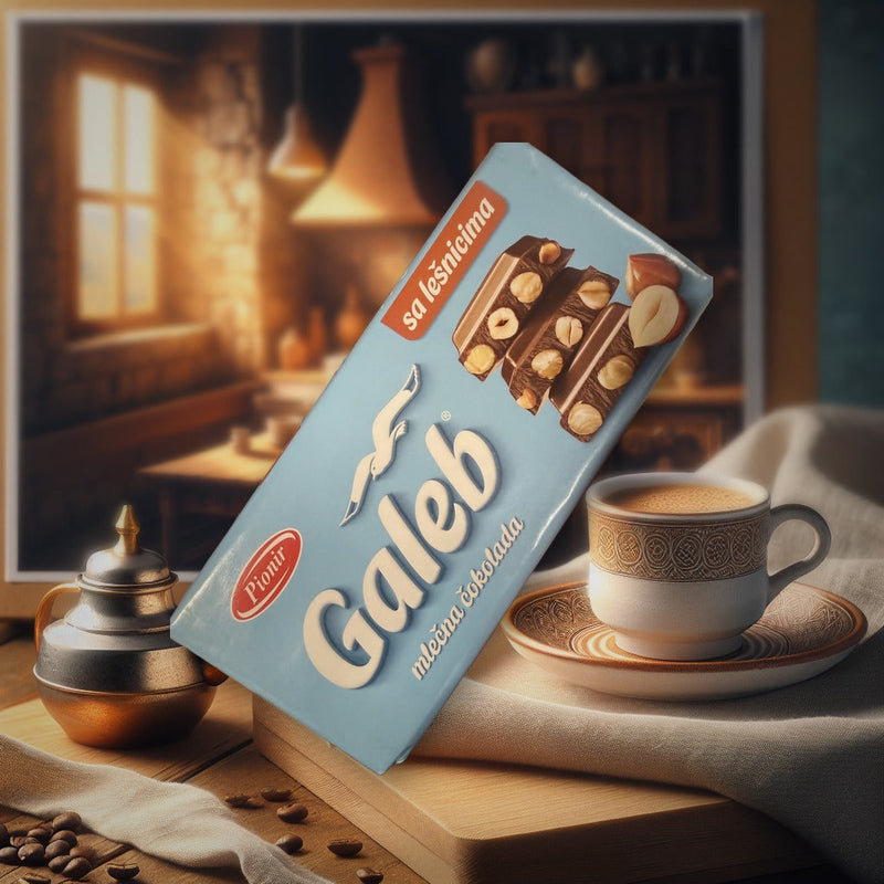 Pionir Galeb Milk Chocolate With Hazelnuts 200g — authentic snack from Serbia | Hamilton Euromarket