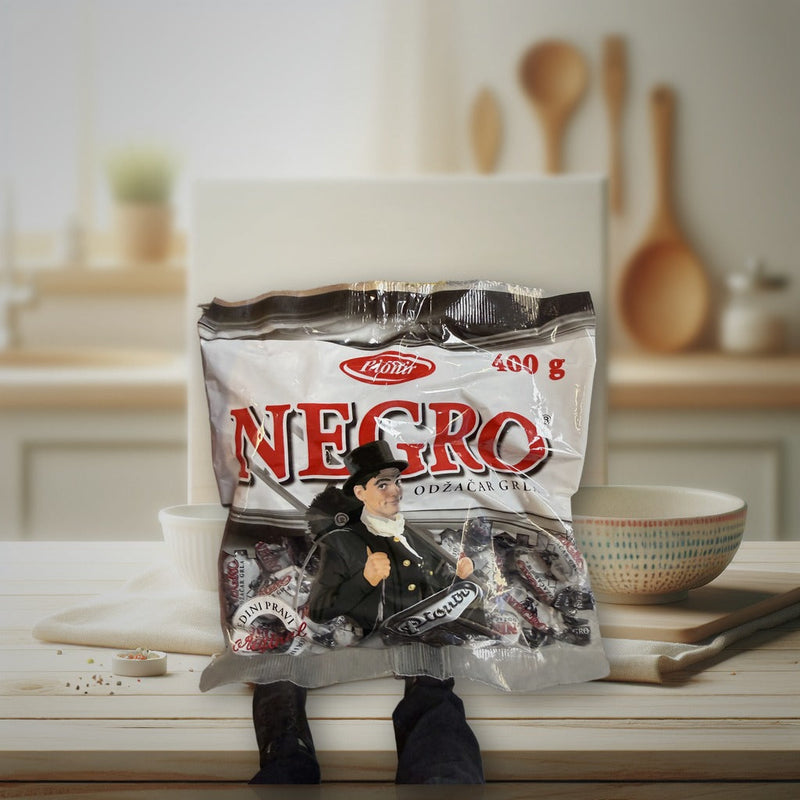 Pionir Negro Chimney Sweep Candy 400g — authentic snacks-sweets from Serbia | Hamilton Euromarket