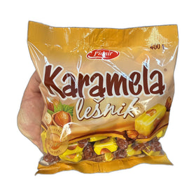 Pionir Caramel Hazelnut Candy, Serbian Confectionery 400g (14.1oz)