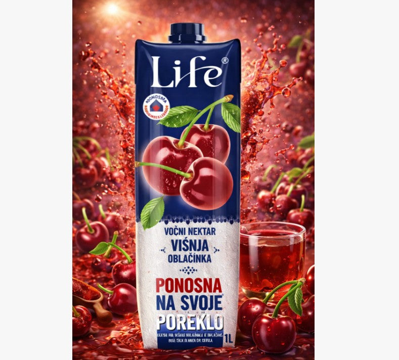 Nectar Life Premium Sour Cherry Nectar 1 L