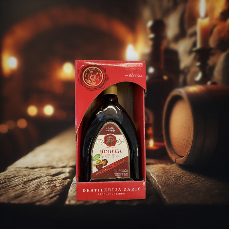 Zarić Distillery Cherry Liqueur Koketa 700ml — authentic alcohol from Serbia | Hamilton Euromarket