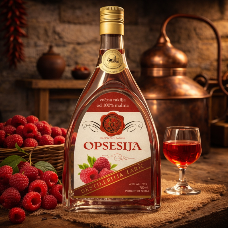 Zaric Opsesija Raspberry Brandy 750 mL