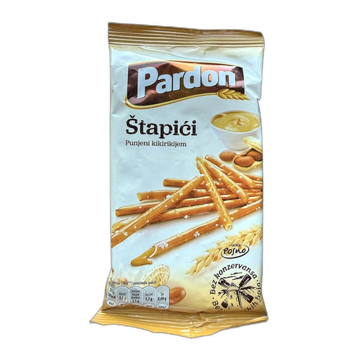 Pardon Peanut Filled Pretzel Sticks, Serbian Snack 40g (1.4oz) | HE gallery 8606017374251 #2