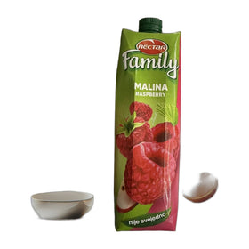 Nectar Family Raspberry Fruit Juice, Serbian 1L (33.8fl oz)