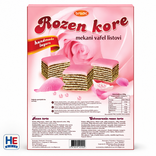 Bradic Slane Rozen Kore 430g — Serbian savory phyllo pastry sheets