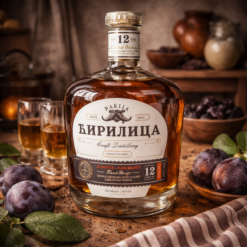 Ćirilica Slivovitz Plum Brandy 12 Years 700 mL