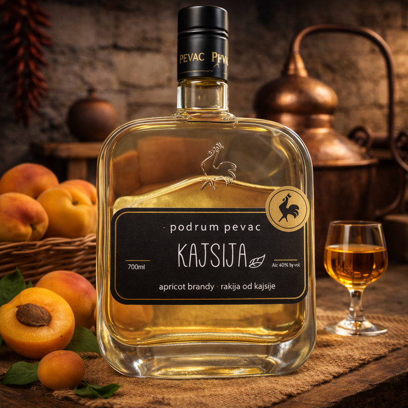 Podrum Pevac Kajsija Apricot Brandy 700 mL
