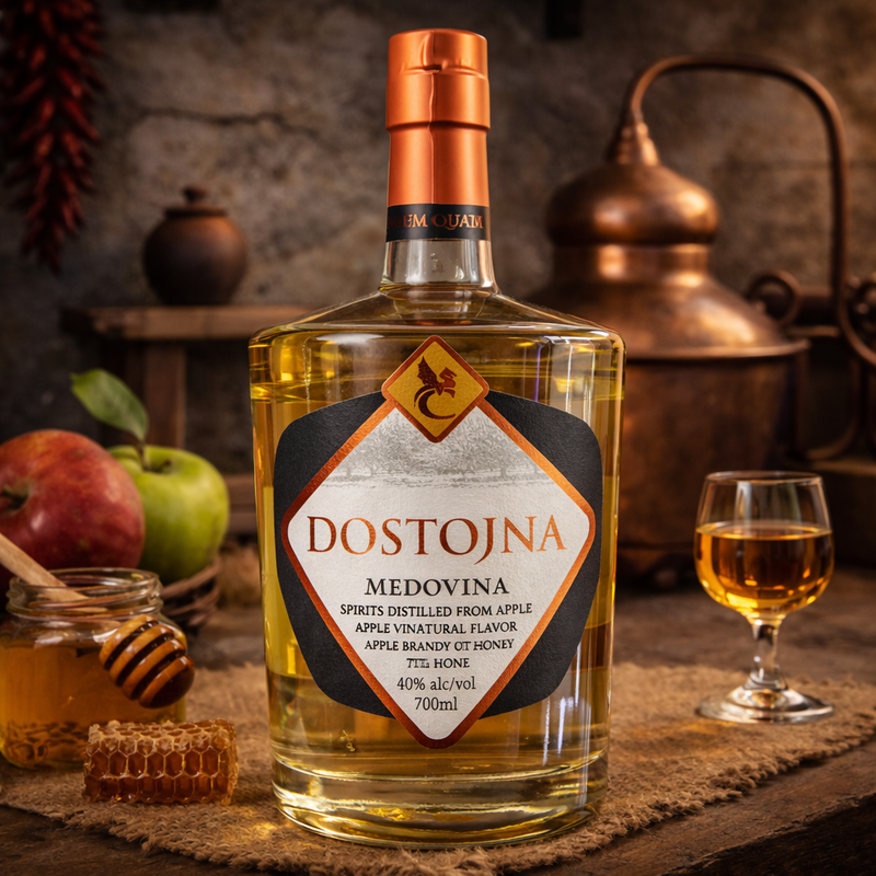 Dostojna Medovina Apple Brandy With Honey 700 mL
