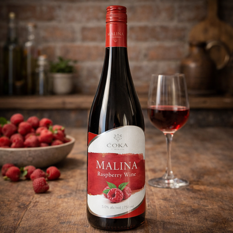 Coka Malina Raspberry Fruit Wine 750 mL