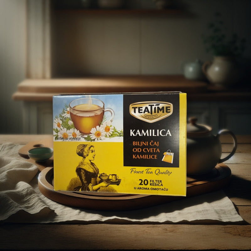 Teatime Chamomile Herbal Tea 20 Filter Bags 30 g — authentic beverage from Republic of Serbia | Hamilton Euromarket