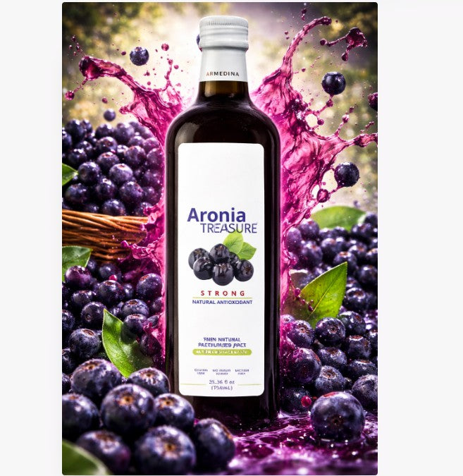 Aronia Treasure 100% Cold-Pressed Aronia Berry Juice 750 ml