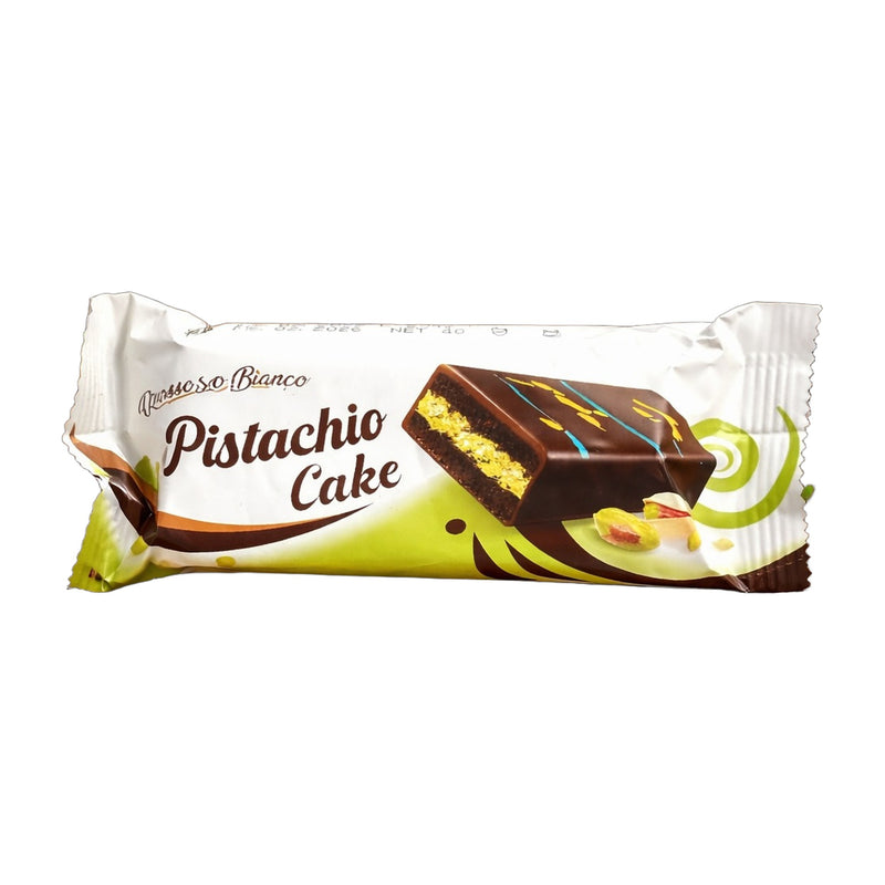 Nesso Bianco Pistachio Cake Cocoa Coated Snack Bar 40 g | Hamilton Euromarket