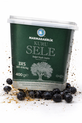 Marmarabirlik Dry Sele Black Olives, Turkish 400g (14.1oz)
